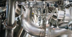 Stainless Steel Screws, Bolts and Nuts Used in an Engine