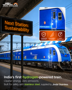 Jindal Stainless supplies stainless steel for India’s first hydrogen-powered train, advances cleaner and smarter mobility